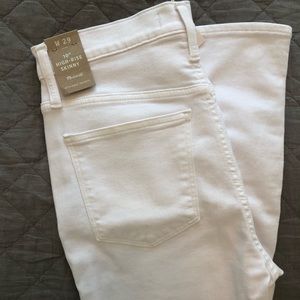 Madewell White High Rise Straight Leg Jeans